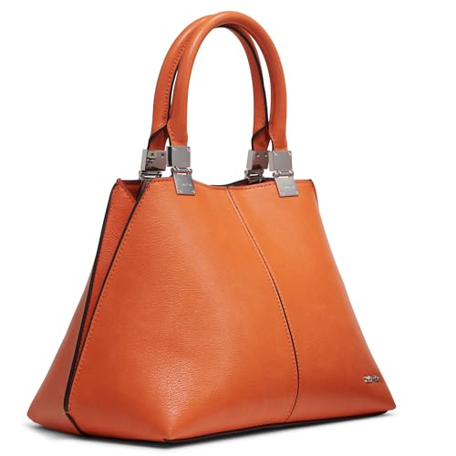 Image of Calvin Klein Women's Granite Geometric Satchel - 2 in 1, Vegan Leather, 2 Pockets