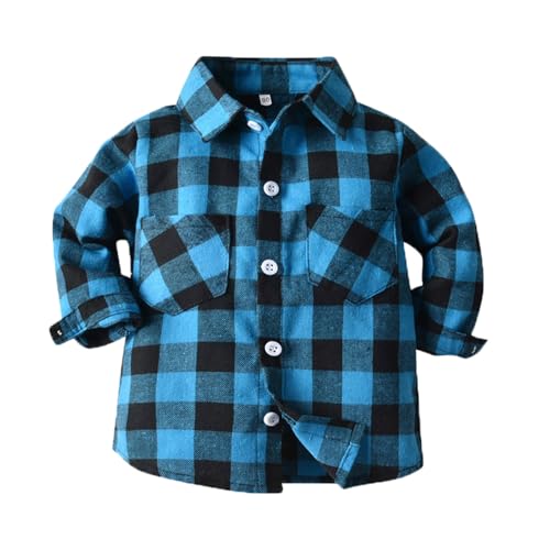 Camisa Niños, De Franela para Pequeños, Chaqueta A Cuadros De Manga Larga con Solapa Y Botones, para Bebés Y Niñas, Abrigo Superior, Prendas De Vestir, Estilo Streetwear De Tendencia # L