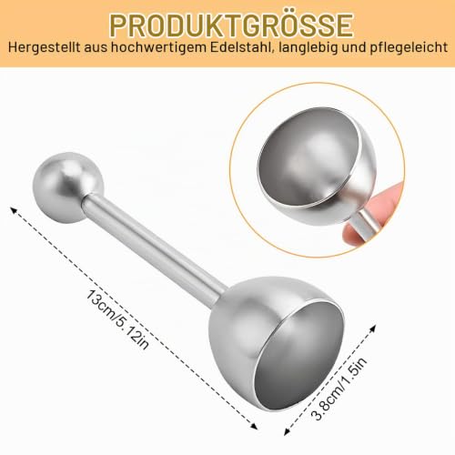 Foto von Eieröffner mit Kugel Hochwertigem Edelstahl, Eierköpfer Eier Cutter Eierköpfer Edelstahl Eier Cutter Eierköpfer aus Hochwertigem Edelstahl für Harte und Weiche Eier Harte Gekochtes Eier-Zeitsparend!