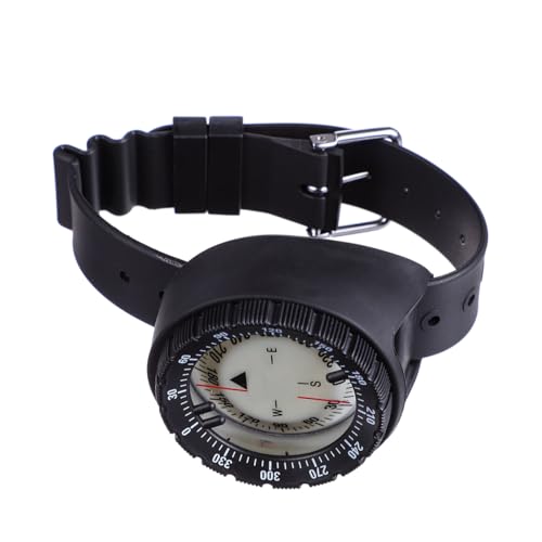 Brújula luminosa impermeable tipo pulsera con banda oscura para senderismo, camping y navegación al aire libre miniatura 1