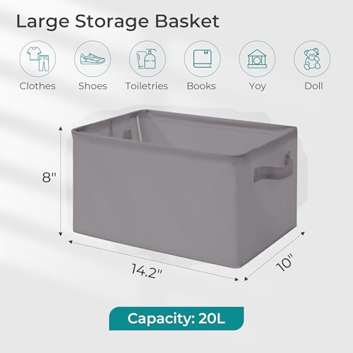 Panier de rangement pliable à cadre métallique stable pour étagères x4 - 2
