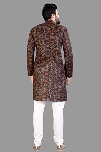 Image of Men's Printed Cotton Kurta