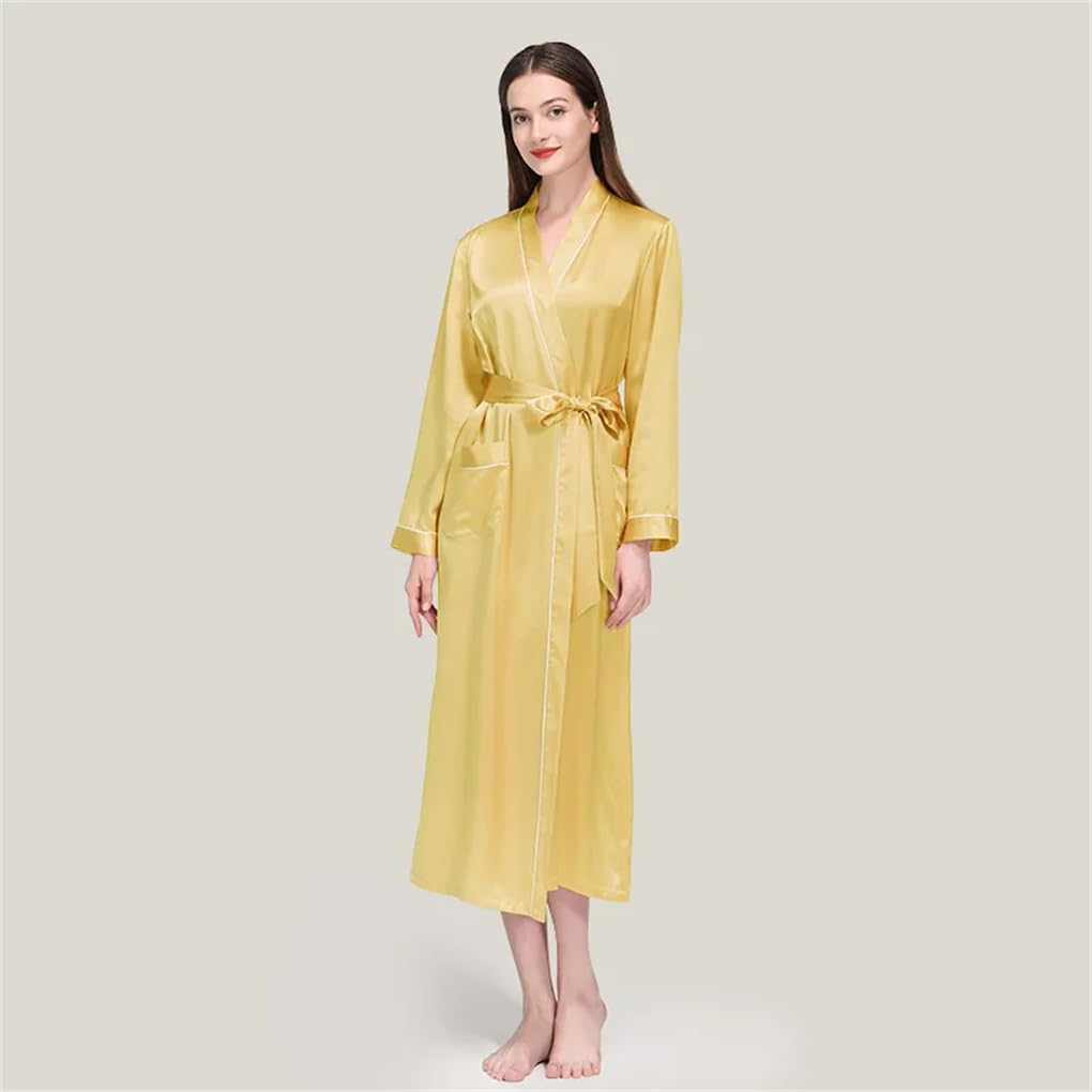 シルクロングローブ女性用シルキーパジャマナイトガウンナチュラル