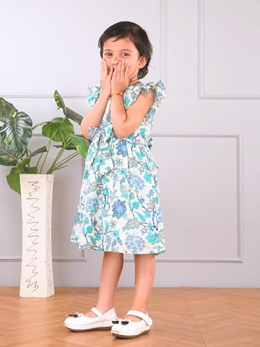 Image of Girls Pure Cotton Soft Frock with Astar, Printed Multicolor for Girl Child