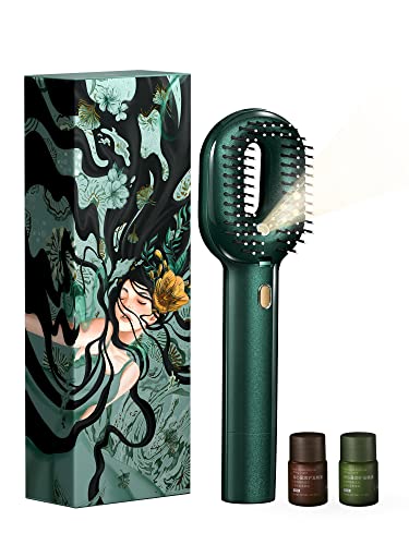 Hair Oil Spray Brush, Scalp Massager Brush, Refillable Hair Fiber Sprayer, Suit For Various Flowable Hair Restorer, Hair Oil, Conditioner, Hair Care For Dry Damaged Hair, Electric Cordless Portable For Travel And Ladys Gifts #TOP8