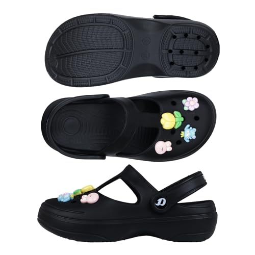 Image of DOCTOR EXTRA SOFT Women's Classic Charms Clogs /Sandals with Adjustable Back Strap for Adult | Comfortable & Light Weight | Stylish & Anti-Skid |Waterproof & Everyday Use Mules for Girls & Ladies D-511
