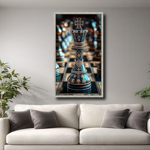 Toile échecs noir et or, tableau de jeu de stratégie