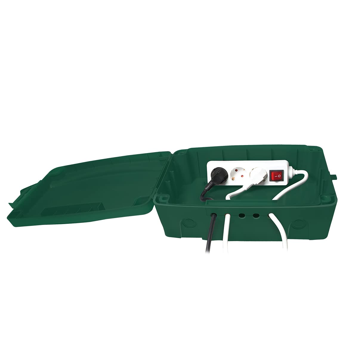 Logilink - Caja electrónica Resistente a la Intemperie para Uso en Exteriores en Verde con protección contra el Polvo y Salpicaduras (IP54), 32 x 21 x 11,5 cm