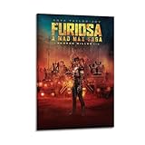 GFUWEWQEGUU Furiosa A Mad Max Saga Pósteres estéticos para pared, pintura decorativa, lienzo vintage para sala de estar, dormitorio, 20 x 30 pulgadas (50 x 75 cm), estilo marco