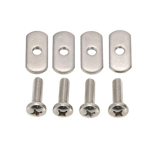 Parafusos, Andoer 4 Parafusos de trilhos/trilhos de caiaque de aço inoxidável e porcas de trilhos Ki