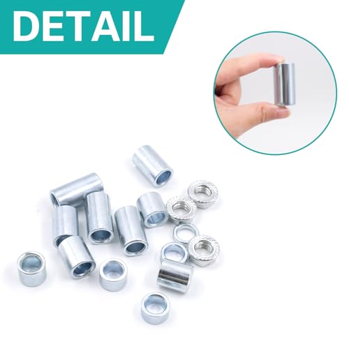 13 Stück Distanzhülsen (Ø Innen: 12 mm Ø Außen: 18 mm Länge: 5/8/10/12/15/18/20/22/25/28/30/32/35mm) mit Flansch Sechskantmuttern Abstandshalter Abstandshülsen Distanzbuchsen