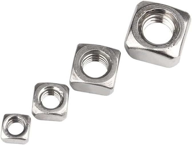 20/50pcs/lot M3/M4/M5/M6 DIN557 304ss A2-70 Stainless Steel Square Nut - (Size: M3 (50Pcs))