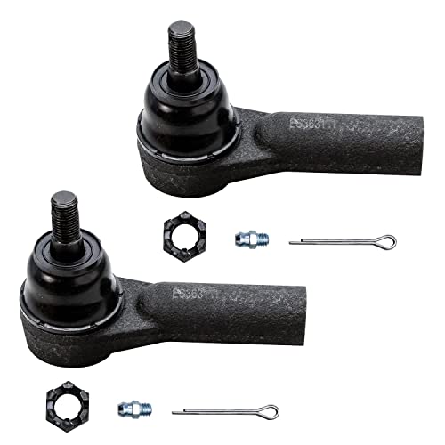 Image of Detroit Axle - 6pc Front Steering Knuckles Kit for 2005 2006 2007 2008 2009 Ford Escape Mazda Tribute Mercury Mariner, Steering Knuckles Wheel Bearing Hubs Outer Tie Rods Replacement