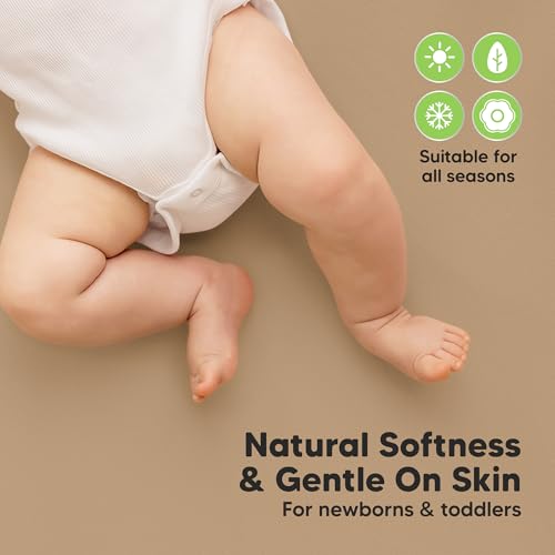 Image of 2-Pack Waterproof Crib Sheets for Boys, Girls, 52x28 Fitted (Pecan) | Organic Cotton Baby Crib Sheets, Toddler Mattress Protector Cover, Washable, Soft & Durable Baby Bedding Essentials