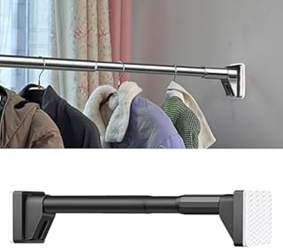 Adjustable Tension Closet Rod 0.5m-4m, Stainless Steel Extender for Hang...