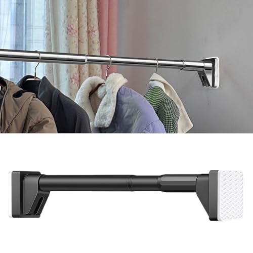 Barre de séchage de rideau de salle de bain rétractable en acier