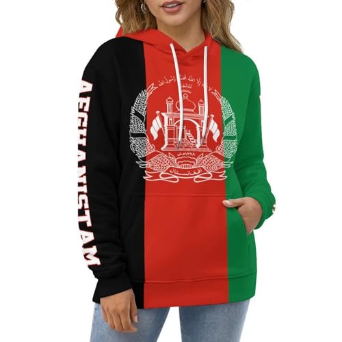 Sweat-shirt drapeau afghan imprimé 3D veste décontractée col rond rouge - 4