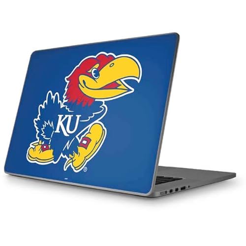 Skinit Decal Laptop Skin Compatible with MacBook Pro 15 (2009&2010) - Officially Licensed College Kansas Jayhawks Mascot Outline Design