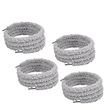 Cordón genérico de peluche, elásticos, gruesos, para deporte y campus, cordones universales (juego de 2 pares), gris, 160