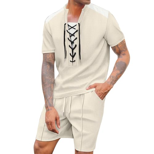 Ensemble décontracté homme été anti transpirant en tissu léger coton tailles L au XXXL