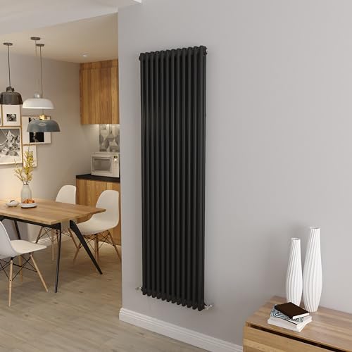 Image of Biubiubath 1800x560mm Cast Iron Vertical Radiator Black