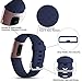 Wepro Waterproof Bands Compatible with Fitbit Charge 4 / Charge 3 / Charge 3 SE for Women Men, 3-Pack Replacement Wristbands for Fitbit Charge 3 / Charge 4, Small, Black, Navy Blue, Plum
