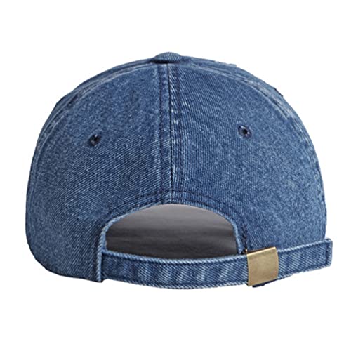 Image of Vintage Washed Denim Distressed Dad Hats Baseball Caps for Men Women