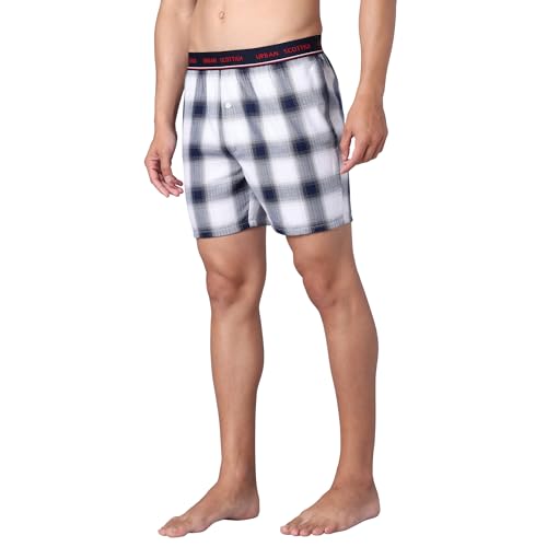 Image of Urban Scottish Men's Boxer | 100% Cotton | Regular Fit, Mid-Rise | Printed, Outer Elastic