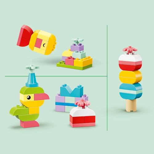 Image of LEGO DUPLO Classic Colorful Creative Box - Educational Building Toy for Open-Ended Play - 10479