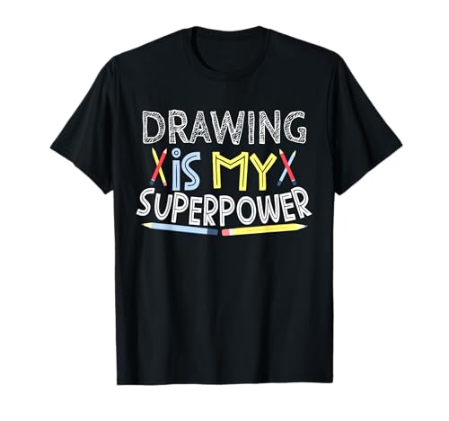 Drawing Is My Superpower Illustrator Illustration T-Shirt