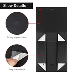 Giftboxwithlidforpresents105x75x31incheswithribbonandmagneticclosure1packblack Urban Country Home Decor Gift box with lid for presents 105x75x31 inches with ribbon and magnetic closure1 pack black urban country home decor