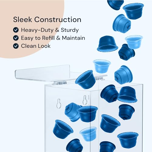 SimplyImagine Glove Dispenser Wall Mount - Shelf Organizer for Disposable Latex Gloves, Laundry Pads and Coffee Pods, Hairnet, Earplugs and Medical Shoe Covers