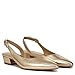 Naturalizer Womens Banks Slingback Low Heel Pointed Toe Pumps Dark Gold Lizard Leather 11 W