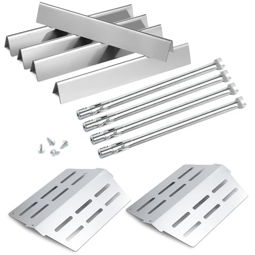 Genesis E-330 Grill Replacement Parts 4 Burners for Weber Genesis S-330 E-310 EP-330 Grill Part 7621 Flavorizer Bars 65505 Heat Deflector 62752 Genesis 330 Sear Burner Tube Front Control 300 Series