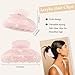 Vovii 4Pcs Acrylic Claw Clips for Women Hair Accessories, Medium Sized Cute Trendy Claw Clips with Iridescent Glitter for Thick Thin Hair (Beige, Green, Pink, Blue)
