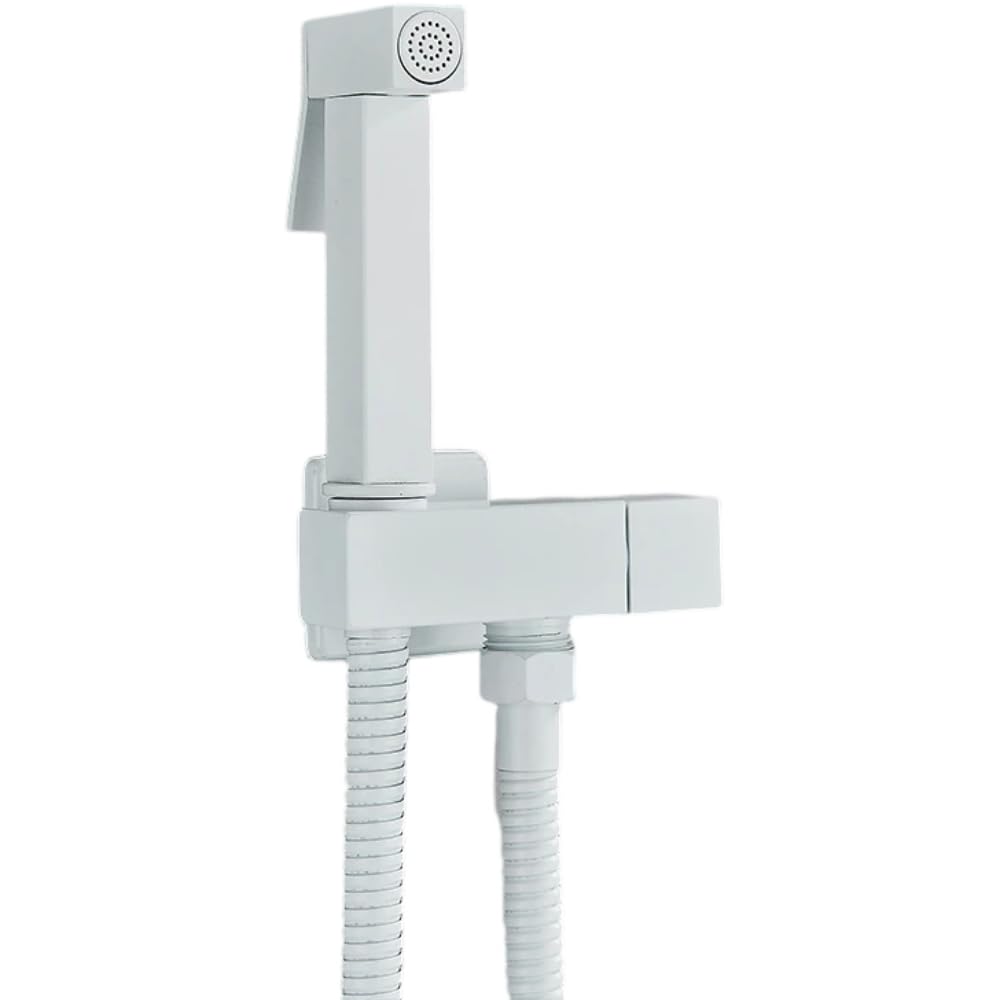 Grifo de inodoro de baño blanco para renovación de aseos pequeños