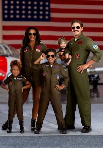Disfraz de niña Top Gun traje de vuelo 18 Meses miniatura 3
