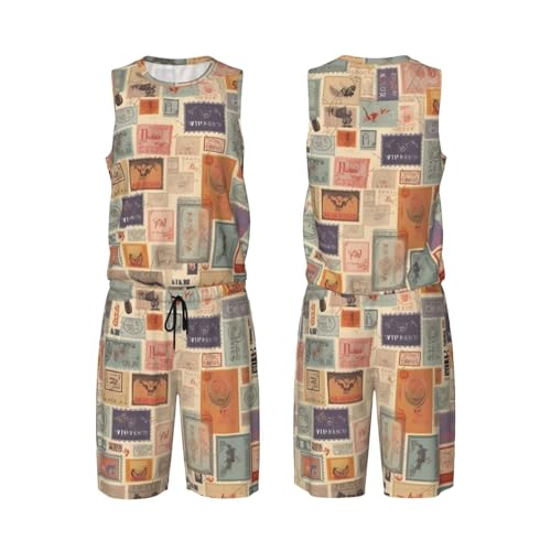 Maillot de basket-ball pour homme ensemble 2 pièces gilet et short