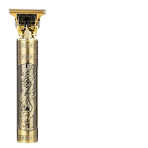Máquina Elétrica Masculina Recarregável de Cortar Cabelo e Barbear VINTAGE T9 (Dragon USB 2)