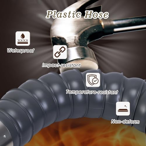 Kit de manguera flexible para extracción de polvo, brazo de extracción de humo de 1,5 m con capucha de acero inoxidable para soldadura, soldadura, laboratorio, filtración de aire