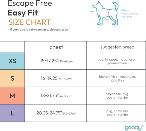 Image of Gooby - Escape Free Easy Fit Harness, Small Dog Step-In Harness for Dogs that Like to Escape Their Harness, Purple, X-Small | Patented escape-free frame; Contracts if they back out; Step-in easy on /off; Machine washable; Light POM leash ring