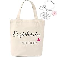Erzieherin Geschenk Erzieherin Stofftasche Erzieherin Schlüsselanhänger Erzieherin Geschenk Erzieherin mit Herz Lehrerin Abschiedsgeschenk Weihnachtsgeschenke Danke Geschenk für Erzieherin Frauen