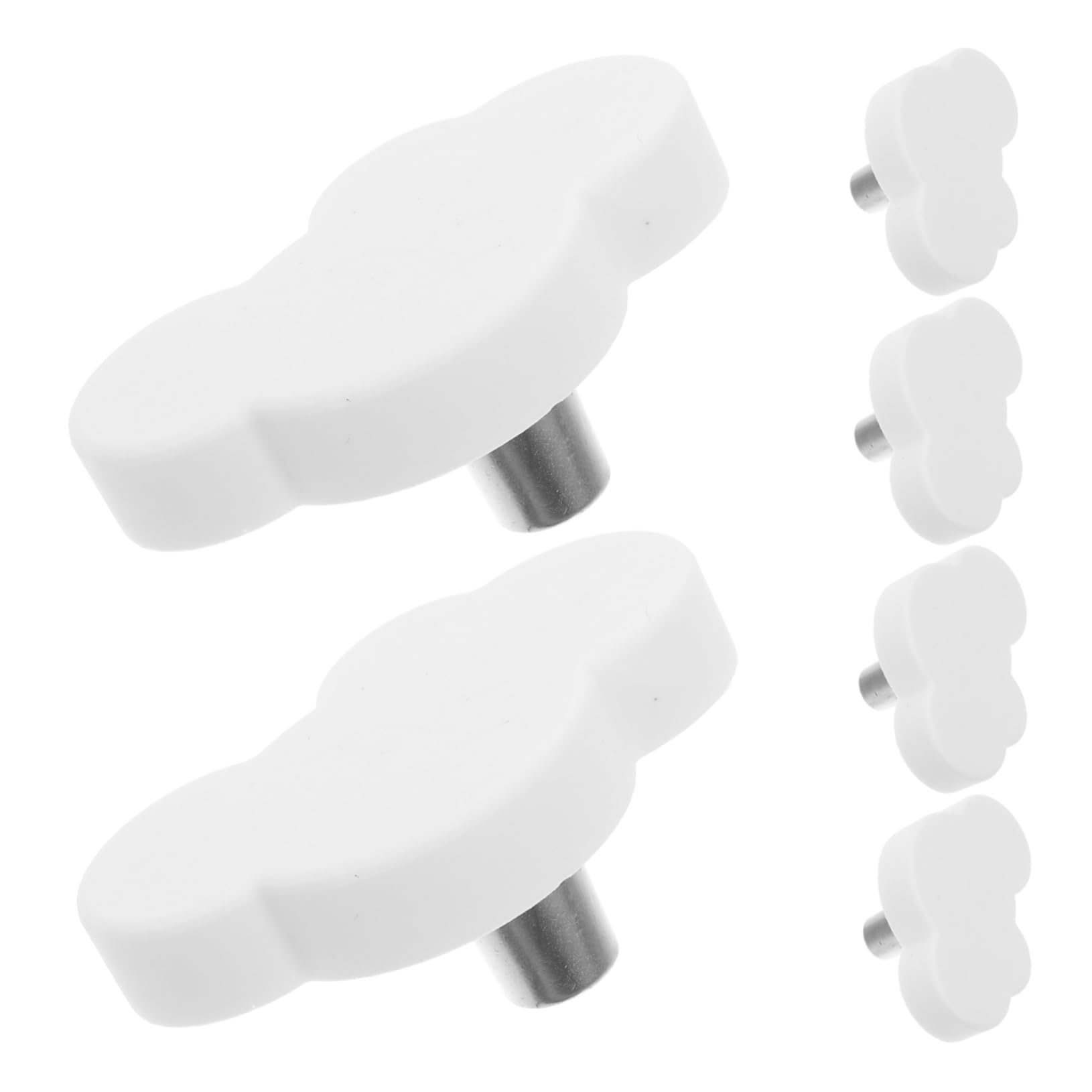 Gadpiparty 2sets Cabinet Door Knobs Rubber Material Zinc Alloy Dresser Drawer Pulls for Modern Furniture 6pcs*2