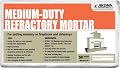 Akona Medium Duty Refractory Mortar - High Temperature Mix for Fireplaces, Fire Pits, Chimneys, Parging, Brick, Clay, and More, White in Color, High Heat Resistance, Up to 2550°F (1, 50 Pound)