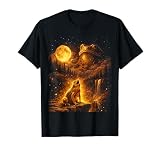 Vintage Moonlight Animal Funny Frog Howling at The Moon T-Shirt