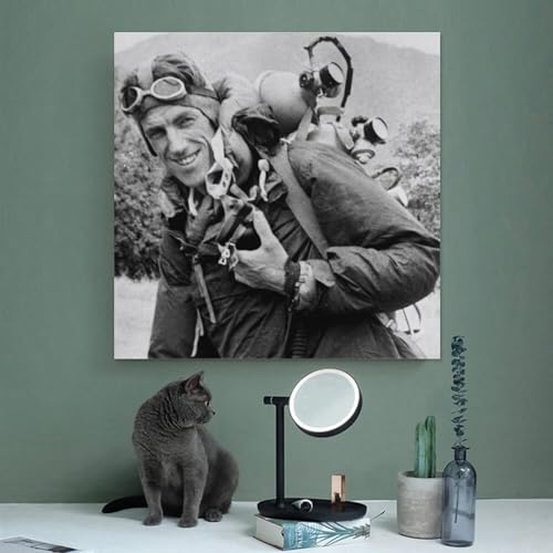 Impression sur toile Edmund Hillary 40x40 cm pour salon et chambre - 4