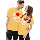 Matching Shirts Set for Married Couples Husband and Wife Valentines Day Regular Fit Outfits T-Shirt Gifts His and Hers Custom Shirts - Couples Outfits for Him and Her ZX12-Yellow Large