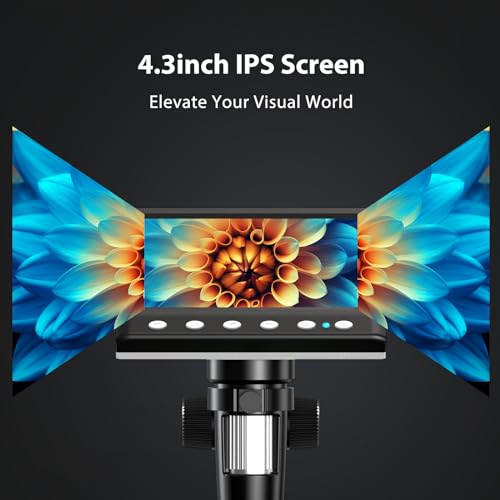 Hayve-43-IPS-Coin-Microscope-1000X-Magnification-Digital-Microscope-for-AdultsCoin-Collection-Supplies-with-8-Adjustable-LEDsWindows-Compatible32GB-TF-Card