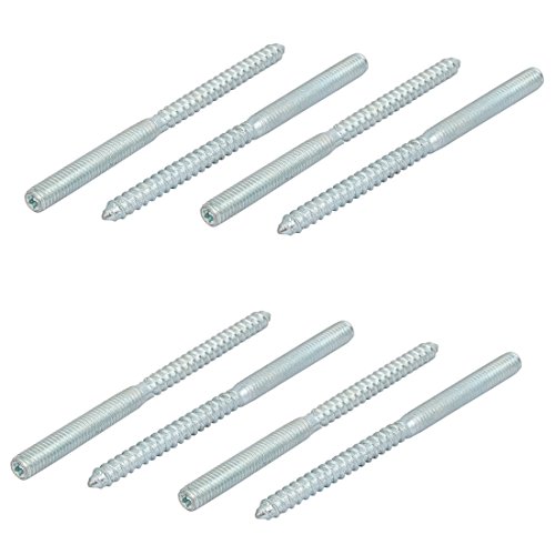 Aexit M6x90mm Carbon Home Hardware Steel Zinc Plated Torx Head Self-Tapping Hanger Bolt 8pcs Model:35as528qo259