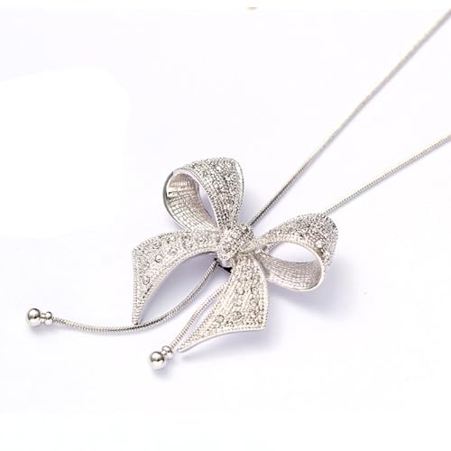 Big Bow Tie Ribbon Pendant Necklace Fashion Jewelry N152,Bow Can Sit High or Low4
